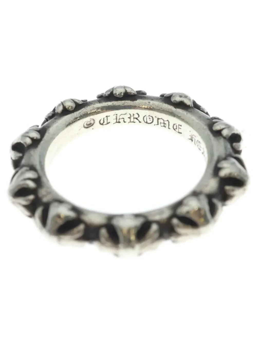 Chrome Hearts Cross Band Ring Silver